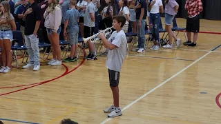 USA National Anthem 13 year old trumpet