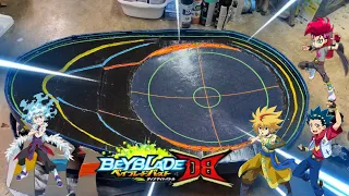 Beyblade Burst DB Quad-Level Stadium Battles!! | Beyblade Burst QuadDrive | Anime Stadium