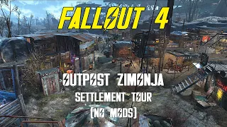 "Fallout 4" Outpost Zimonja Settlement Tour | NO MODS