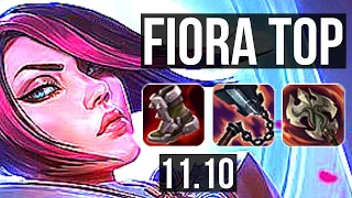 FIORA vs GNAR (TOP) | 75% winrate, 9/1/2, Legendary | KR Master | v11.10