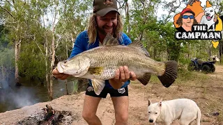 From NQ, beach camping to camping along the banks of the Hand River.....         (Cape York)