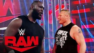 WWE - Brock Lesnar Vs. Omos jordan omogbehin | STEEL CAGE 2021 - Monday night raw 2021