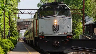 NJT Train 851 Putting on a show at Mountain Station Featuring the F40PH-2CAT 4119 leading 05/14/24