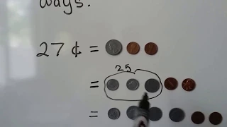 Grade 2 Math  4.7, Money, Ways to show amounts of coins