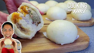 Goldilocks Siopao Bola-Bola: Steamed Buns with Pork, Salted Egg, Chinese Sausage | Cooking with Kurt