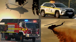 4th Alarm Bush Fire Emergency in Bibra Lake - Perth, WA - 20 February 2024