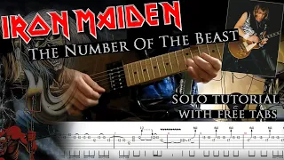 How to play Adrian Smith's solos #28 The Number Of The Beast (with tablatures and backing tracks)