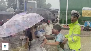 Powerful storm with 140km/hr speed Hits the Shenyang, Liaoning,China || 2002 latest flood in China⚠️