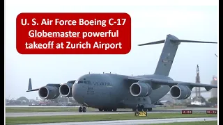 Boeing C 17 Globemaster | U. S. Air Force Boeing C-17 Globemaster powerful takeoff | #plane #airport