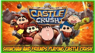 Shinchan vs bo masao kazama and nene in castle crush 😱| shinchan playing castle crush 😂 | funny game