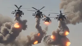 13 Minutes Ago! 8 Russian Mil Mi-24 Combat Helicopters Shot Down by Ukrainian Anti-Air Systems