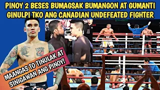 🇵🇭 Pinoy 2 Beses Bumagsak Bumangon At Gumanti Ginulpi TKO Ang Undefeated Canadian