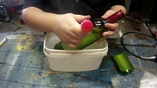 How to cut glass bottles for succulent planters