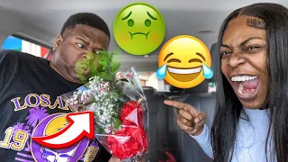 Putting FART SPRAY In TERON FLOWERS To See How He Reacts (HILARIOUS)