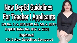 New DepEd Guidelines for Ranking Teachers I Applicant 2023-2024