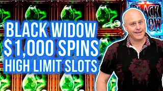 $1,000 SPINS ON HIGH LIMIT SLOTS 🕸️ Massive Black Widow Jackpots!