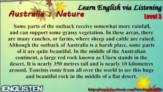 Learn English via Listening Level 3 Unit 25 Australia Nature