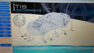 Toyota Techstream scanning for codes( Check for module updates)