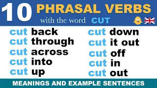 10 Phrasal Verbs using the word CUT in English