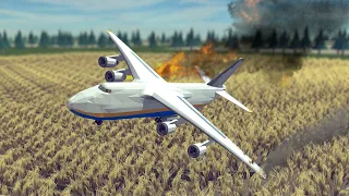 Emergency landings, Midair collisions and more | Feat. Newly built an-124 | Besiege