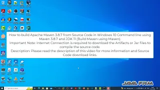 How to build Apache Maven 3.8.7 from Source Code in Windows 10 Command line using Maven 3.8, JDK 11