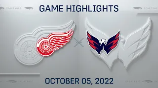 NHL Preseason Highlights | Red Wings vs. Capitals - October 5, 2022