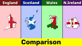 England vs Scotland vs Wales vs Northern Ireland | United Kingdom | Comparison | Data Duck