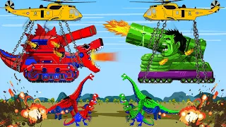 TANK HULK KV 44 vs TANK DINOSAURS, BRACHIOSAURUS, T-REX, Truck, Airplane, Excavator: Who Will Win?