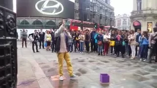 LONDON amazing  beatbox show! Fredy Beats at Piccadilly Circus
