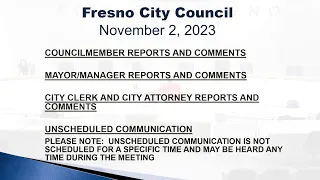 Fresno City Council Meeting 11/2/23