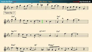 How to play "Blue Bossa" for Flute and Band including Solo