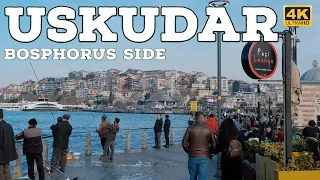 Uskudar Walking Tour Istanbul, Bosphorus Side | 4K 60fps
