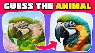 Guess the Animals by Illusion - 30 Easy, Medium and Hard Levels 🐶😻🐼