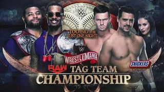 WWE Wrestlemania 36 - The Street Profits vs Angel Garza & Austin Theory (Raw Tag Team Championship)