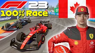 F1 23 - Let's Make Leclerc World Champion #9: 100% Race Canada