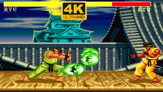 Street Fighter II - RYU (Arcade / Hardest / Super Green) 4K HDR 60 FPS