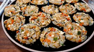 귀찮을 땐 이렇게 김밥 싸세요. 살도 안찌고 맛있다며 기립박수가 터져나와요! 👍How to make Korean Gimbap