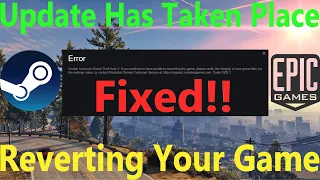 Update Fix!! | Reverting Your Game! | Steam And Epics! | #commentsdisabled | #criminaljusticeyoutube