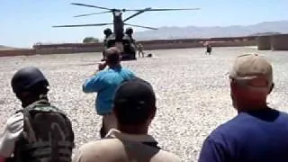 FOB Warrior Afghanistan Chinook landing