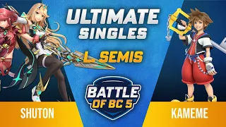 Shuton (Pyra/Mythra) vs Kameme (Sora) - Ultimate Singles Losers Semi-Final - Battle of BC 5