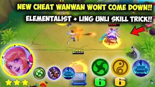 UNLI FLYING ULT TRICK(100% WORKING TUTORIAL) WANWAN ELEMENTALIST + LING 1ST SKILL STILL WORKING??