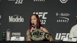 Cris Cyborg vs Amanda Nunes press conference Intense Trash Talk UFC 232