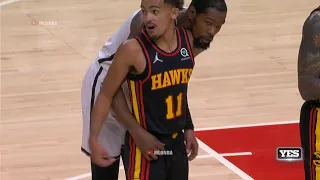 Kevin Durant was enjoying guarding Trae Young a lil bit too much 🤣