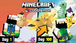 Survive 100 Days in Cobblemon Minecraft - Catch SHINY Pokemon Only