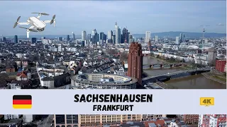 [4K] 🇩🇪 Sachsenhausen, Frankfurt - by drone 🇩🇪