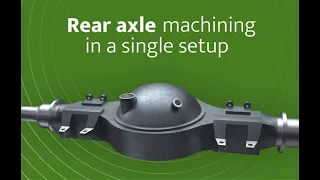 Truck rear axle machining - new UNIAXLE CNC machine