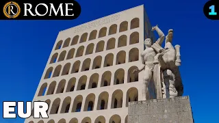 Rome guided tour ➧ EUR district (1) [4K Ultra HD]