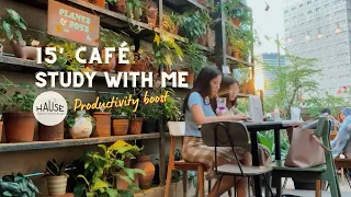 this is your sign to stop procrastinating ~Café Chill & Study with Me | Real BGM, background chatter