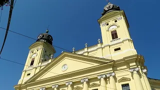 Debrecen (H), Református Nagytemplom - harangjáték és Rákóczi-harang délben