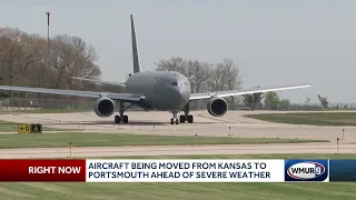 Aircraft moved from Kansas to Portsmouth ahead of severe weather